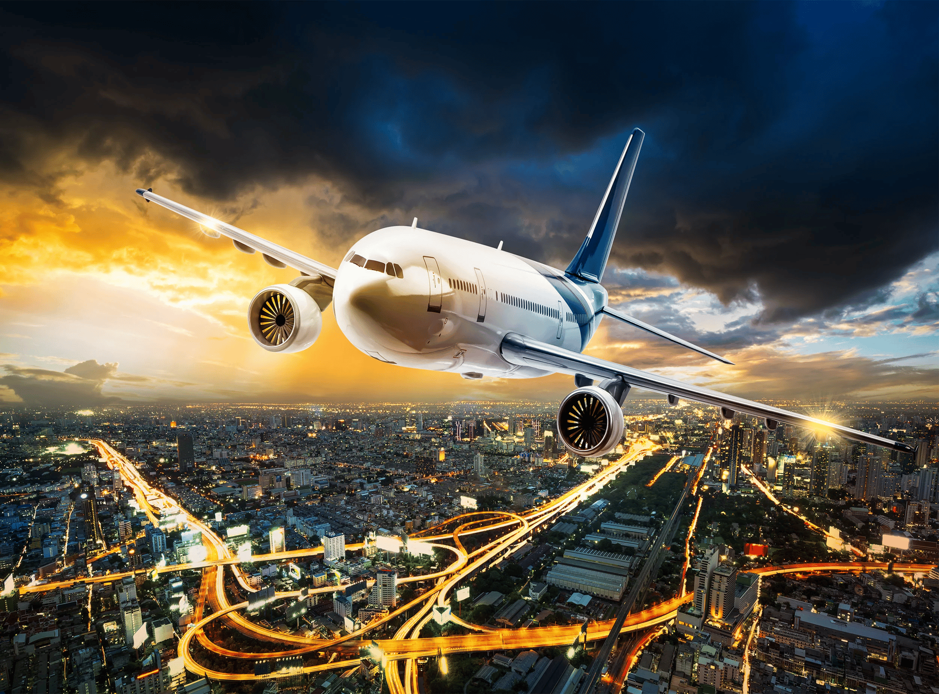 white airplane